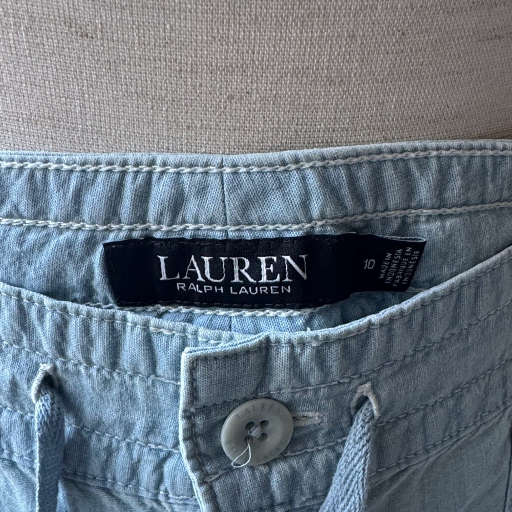 Ralph Lauren Sky Blue Wide Leg Pants - Picture 3 of 6